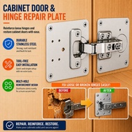 Cabinet Hinge Repair Plate Kit Stainless Steel Hinge Brackets Cupboard Door Hinge Mounting Plate