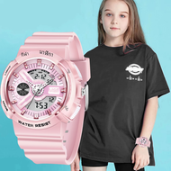 Lige นาฬิกาข้อมือทหารสำหรับเด็ก, Jam Tangan SPORT 50ม. กันน้ำ Jam Tangan Digital หยุดนาฬิกาสำหรับเด็กหญิงเด็กชายและกล่อง