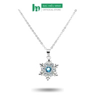 Dây Và Mặt Dây Chuyền Nữ Bạc Hiểu Minh DMD077 - Bông Tuyết Xinh - Bảo Hành Vĩnh Viễn ( Hàng Chính Hã