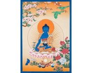 古董醫藥師佛唐卡  古代療法