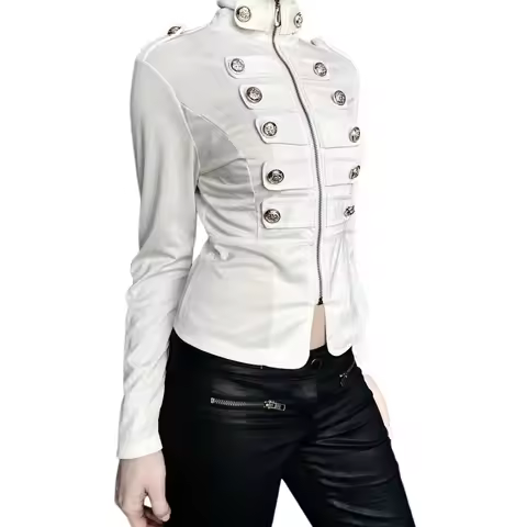 Fashion Europe and the United States retro y2k millennium design sense slim Napoleon style trend jac