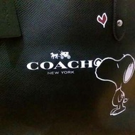 coach史努比聯名托特包