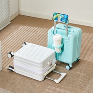 Lightweight Luggage 14 Inch with Cup Holder Hand Carry Luggage 7KG 360° Universal Wheel Travel Bag