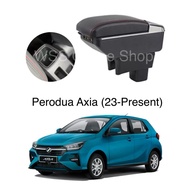 Arm Rest Console Box (Double Layer + USB Port) with Red Lining [Perodua Axia] (23-Present)