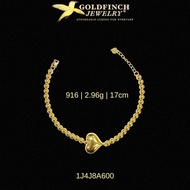 Goldfinch Jewelry| Rantai Tangan Emas 916 22K| 2.96g| 17cm| 1J4J8A600 | Dengan Insurans