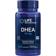 Life Extension DHEA 25 mg, 100 capsules Life  100% Authentic Promotes Optimal Hormone Levels