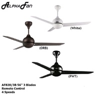 Alpha AF828 / 3B 56 Inch 4 Speeds Remote Control Ceiling Fan with 3 Blades