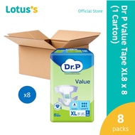 Dr P Value Tape Diaper Level 6 XL8 x 8 (1 Carton)