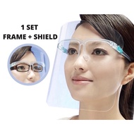 READY STOCK Face Shield Anti Virus Protection / Anti Fog Protect Face Cover / Transparent Face Shield * Glasses+Mask