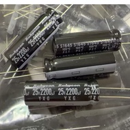 Made In Japan Rubycon Capacitor 2200uF/25V Size 12.5 * 36mm Electrolytic In-Line Plug-In Plug