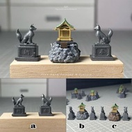 🇹🇭 [現貨] 1∶64 模型 日本伏見稻荷大社 神社の狐像 微縮模型擺件