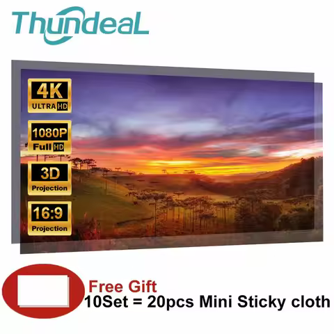 100inch 60 84 120 130 100 inch 16:9 Projector Screen Curtain Reflective for Sony Espon BenQ HY300 HY