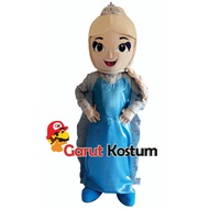 Kostum maskot badut princess elsa frozen setelan dewasa lucu costume fashion