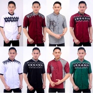 PRIA Koko Shirt For Adult Men Short Sleeve | Koko Shirt Combination BATIK SIZE M L XL | Latest Men's KOKO Shirt