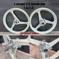 SPORT RIM 3 BATANG ENKEI Y15 Y15ZR Y16 Y16ZR PNP CUSTOM HUB 1.6/1.6 1.4/1.4 BLACK WHITE 3 KAKI 3 LEG