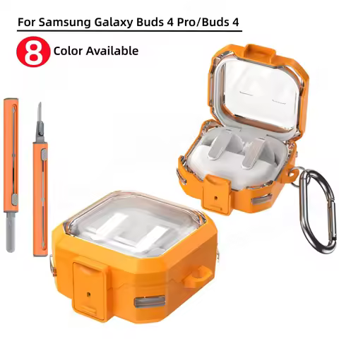 For Samsung Buds 4 Pro/Buds 4 Case Safty Lock TPU PC Two-Piece Design Case For Samsung Galaxy Buds4 