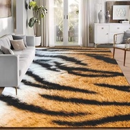 Tiger Rug Machine Washable Faux Rug 4ft X 6ft With Velvet Construction And Non-Slip Backing For Indo