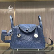 🌈Hermes💙Mini Lindy一代💙73寶石藍銀扣🌈98新🌟TC皮🌟已hold🌈