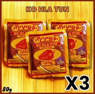 KO HLA TUN พริกป่นสุก (80g) 3ซอง พริกป่น พริกป่นพม่า เครื่องเทศ