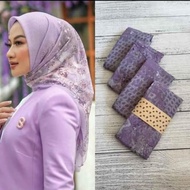NEW PROMO !! Hijab Segi empat Motif newyork Lilac ungu / Kerudung Segi empat motif / Jilbab Segi empat Motif Lasser Cut