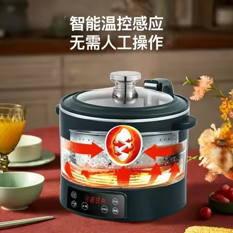 Low Sugar Rice Cooker 3L Electric Pot Multi Cooker Automatic Lifting Rice Soup Separation Steamer Ho
