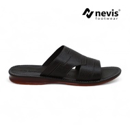 Sandal Cassual Pria Slop Nevis ABBAS Sendal Kulit Casual Santai Cowok Keren