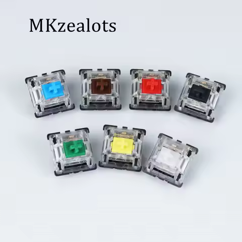 Gateron mx switch 3 pin and 5 pin transparent case mx green brown blue switches for mechanical keybo