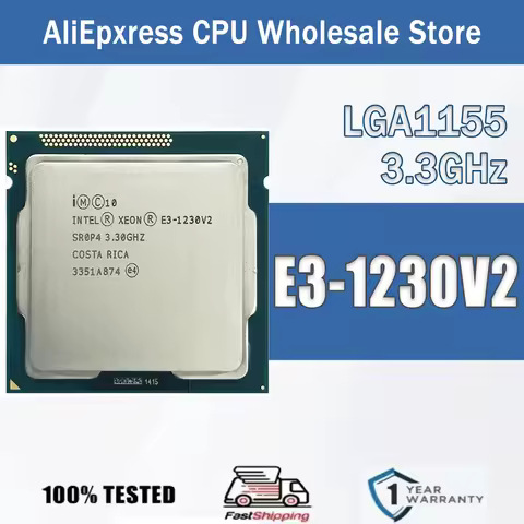 Intel Xeon E3-1230V2 Quad-Core 3.3 GHz 8M 69W E3 1230 V2 Computer CPU Processor Server E3 1230V2 Pac