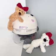 Ready Stock Quick Shipping 2026 New Style Ski Helmet Cover Decoration Bear Bow Accessories Full Helm