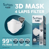 SOFTIES 3D Surgical Mask KF94 20 pcs - Masker Softies KF94 3D - Putih