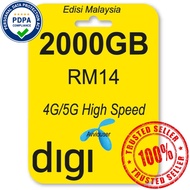 Digi Edisi Malaysia 2️⃣0️⃣0️⃣0️⃣GB 4G-5G High Speed Internet Only at RM14
