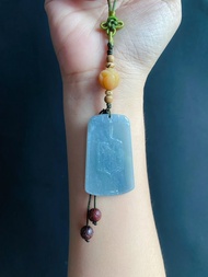 危地馬拉危料 天然翡翠 菩提蓮花沉香 福運連連 仿古無事牌 包掛