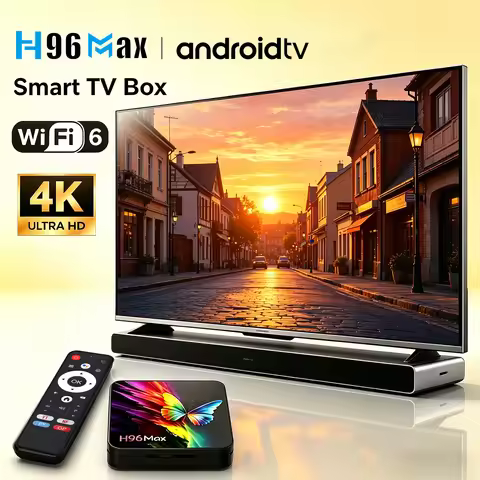 New H96Max RK3518 Android 14 4K TV Box Quad Core WiFi6 BT5.4 Google Voice Assistant with Butterfly L