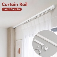 1M Silent Curtain Track Bendable Curtain Rail For Balcony Window Thin Curtain