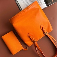 ::LOUIS VUITTON:: LV M5899H 橘色 水波紋 EPI皮革 Bucket PM 水桶包 肩背包 手提包