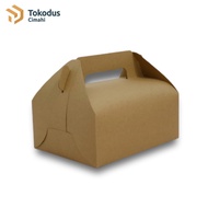 Gable Box/Box Jinjing 20x15 x 8cm Cake And Hampers Bakery Kraft Chocolate - Tokodus Cimahi
