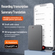 AI Powerd ChatGPT-4 App Phone Call Mini Audio Voice Recorder Espia Transcribe Summarize 58Language T