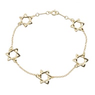 【二手】蒂芙尼 (Tiffany & Co.) 大衛之星手鍊，腕圍 17 厘米，18K（黃金），女士大衛之星手鍊