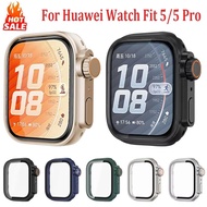 Tempered Glass + Cover For Huawei watch Fit 5 Pro 5Pro Matte Hard PC Bumper Screen Protector Case Fo