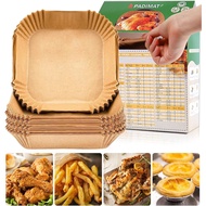 Air Fryer Disposable Paper Liners, 120 Pcs Square Airfryer Parchment Cooking Non-Stick Liner Accesso