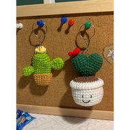 Cactus pot keychain