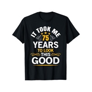 75Th Birthday Celebration T-Shirt - Took Me 75 Years Milestone Design, 100% Fit Casual Round Neck Sh