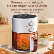 Air Fryer Low Watt HRAF08WT Air Fryer kaca visual Kapasitas tinggi 6.5Liter