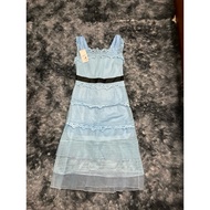 Blue Dress Lace Slim Fit Single Line Dessert Long Cream Auspicious Wedding Merit-Making