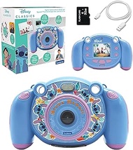 Lexibook, Disney Stitch DJ080D 4-in-1 Digital Camera for Children with Photo, Video, Audio and Spell