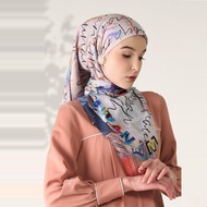 Spectrum White Scarf Mandjha Ivan Gunawan Wanita Baju Muslim Jilbab Hijab Segi Empat Voal 0riginal
