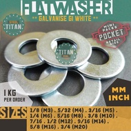 Per KG - Flat Washer | Flatwasher | Plain Washer (Galvanised GI-Plated)