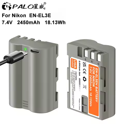 2450mAh EN-EL3E Battery EN EL3e EN EL3E Camera Battery for Nikon D30 D50 D70 D70s D80 D90 D100 D200 