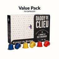 Daddy De Clieu Discovery Gift Pack - Assorted 70 Aluminium Coffee Capsules Nespresso Compatible
