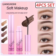 【Local】 4pcs Set Liangnishi Velvet Matte Eyebrow Tint Natural Waterproof Eyebrow Dying Cream Student